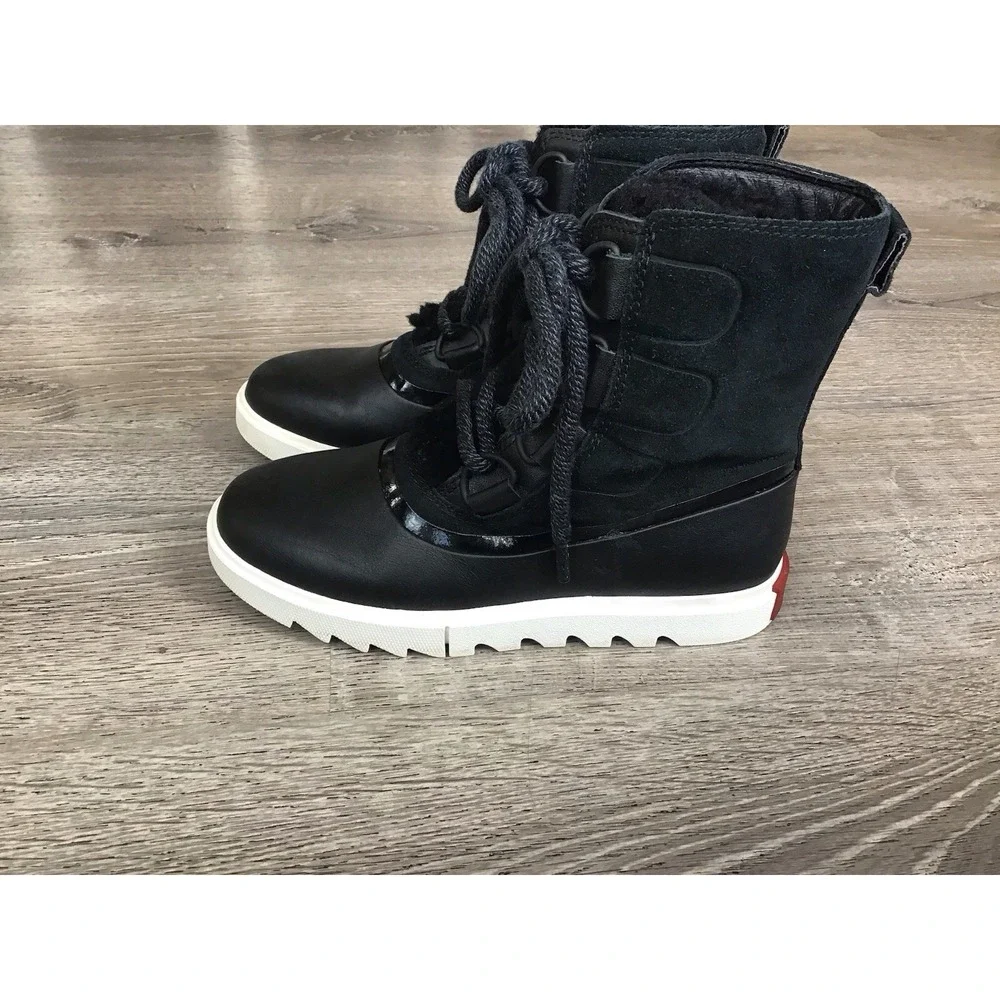 Sorel Joan Of Arctic Next Lite NL3926-010 Womens Size 6 Snow Boots Black Boot